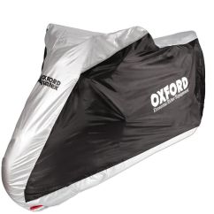Housse de protection intérieur / extérieur OXFORD Aquatex noir/argent - moto / scooter