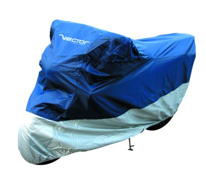 Housse de protection intérieure/extérieure VECTOR pour moto/scooter - bleu/argent