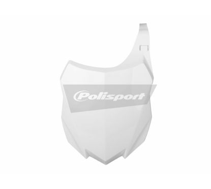 Plaque numéro frontale POLISPORT blanc Kawasaki KX250F/KX450F
