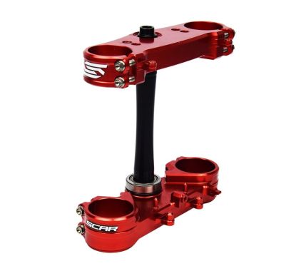 Té de fourche SCAR offset 22mm rouge