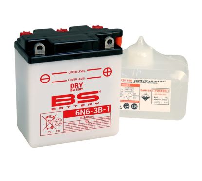 Batterie BS BATTERY conventionnelle avec pack acide - 6N6-3B-1