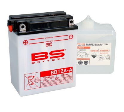Batterie BS BATTERY Haute-performance avec pack acide - BB12A-A
