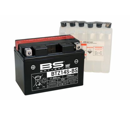 Batterie BS BATTERY sans entretien avec pack acide - BTZ14S-BS