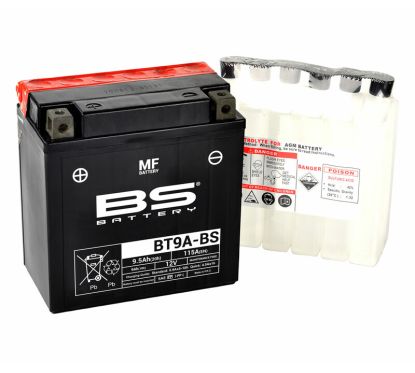 Batterie BS BATTERY sans entretien avec pack acide - BT9A-BS
