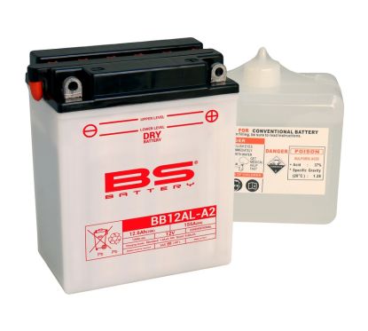 Batterie BS BATTERY Haute-performance avec pack acide - BB12AL-A2