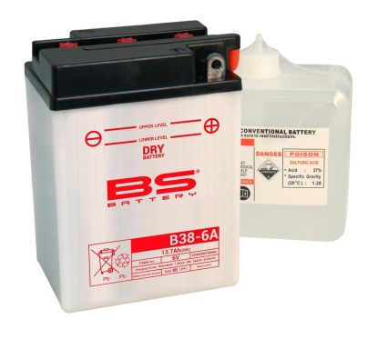 Batterie BS BATTERY conventionnelle avec pack acide - B38-6A