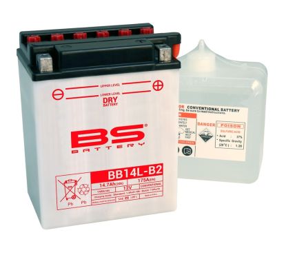 Batterie BS BATTERY Haute-performance avec pack acide - BB14L-B2