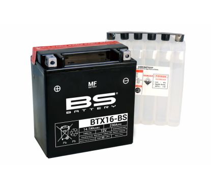 Batterie BS BATTERY sans entretien avec pack acide - BTX16-BS