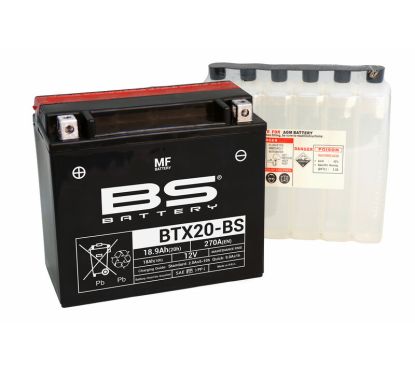 Batterie BS BATTERY sans entretien avec pack acide - BTX20-BS