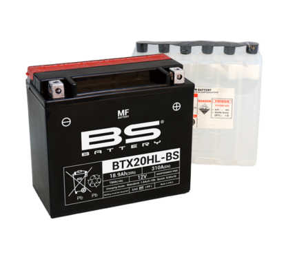 Batterie BS BATTERY sans entretien avec pack acide - BTX20HL-BS