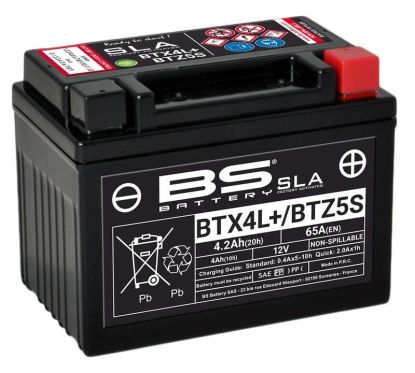 Batterie BS BATTERY SLA sans entretien activé usine - BTX4L+ / BTZ5S
