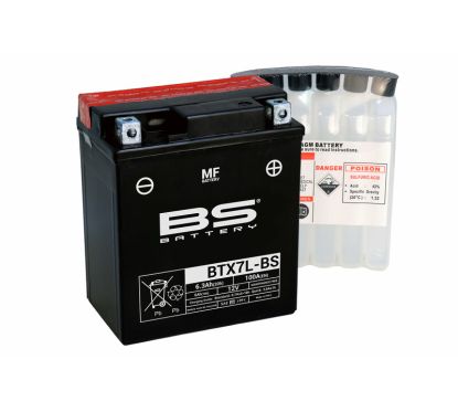 Batterie BS BATTERY sans entretien avec pack acide - BTX7L-BS