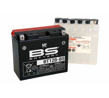 Batterie BS BATTERY sans entretien avec pack acide - BT12B-BS