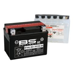 Batterie BS BATTERY sans entretien avec pack acide - BTX4L-BS+ / BTZ5S-BS