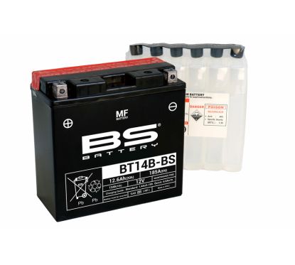 Batterie BS BATTERY sans entretien avec pack acide - BT14B-BS