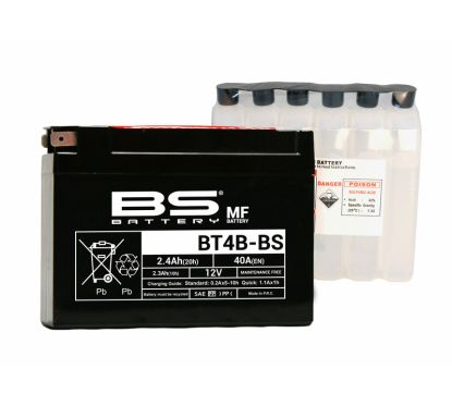 Batterie BS BATTERY sans entretien avec pack acide - BT4B-BS