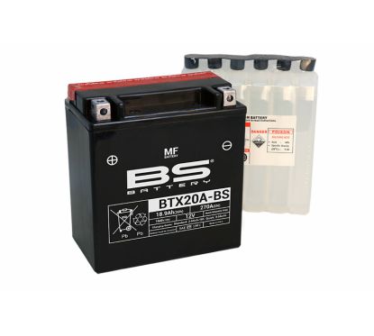 Batterie BS BATTERY sans entretien avec pack acide - BTX20A-BS