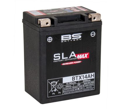 Batterie BS BATTERY SLA Max sans entretien activé usine - BTX14AH MAX FA