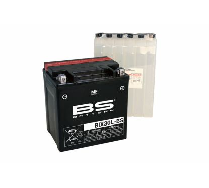 Batterie BS BATTERY sans entretien livrée avec pack acide - BIX30L-BS