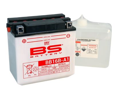 Batterie BS BATTERY Haute-performance avec pack acide - BB16B-A1
