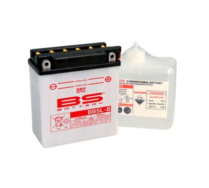 Batterie BS BATTERY Haute-performance avec pack acide - BB5L-B