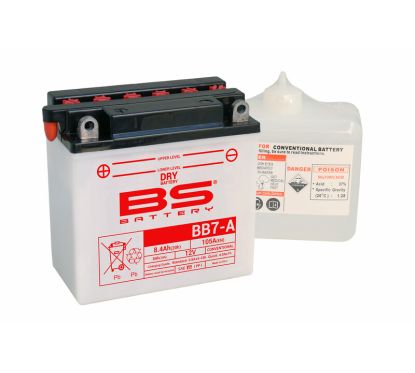 Batterie BS BATTERY Haute-performance avec pack acide - BB7-A