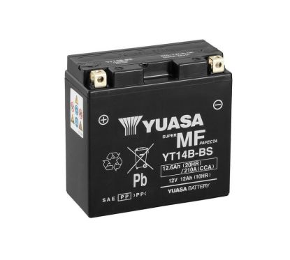 Batterie YUASA sans entretien avec pack acide - YT14B-BS