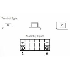 Batterie YUASA sans entretien avec pack acide - YT14B-BS