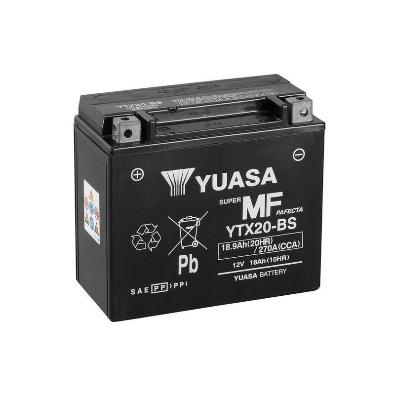 Batterie YUASA sans entretien avec pack acide - YTX20-BS