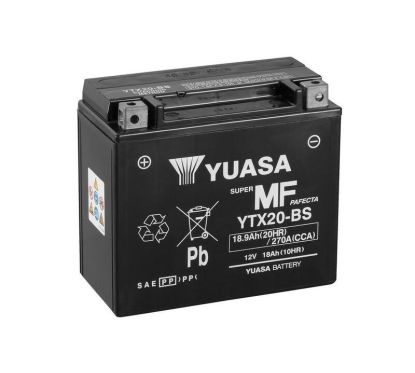 Batterie YUASA sans entretien avec pack acide - YTX20-BS