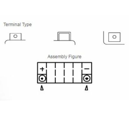 Batterie YUASA sans entretien avec pack acide - YT12B-BS