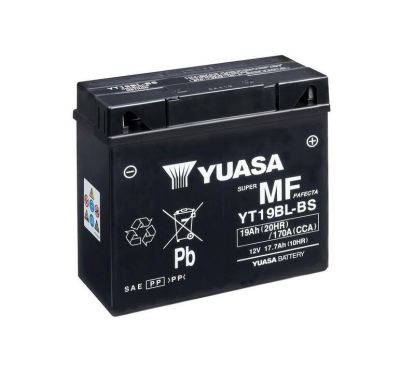 Batterie YUASA sans entretien avec pack acide - YT19BL-BS