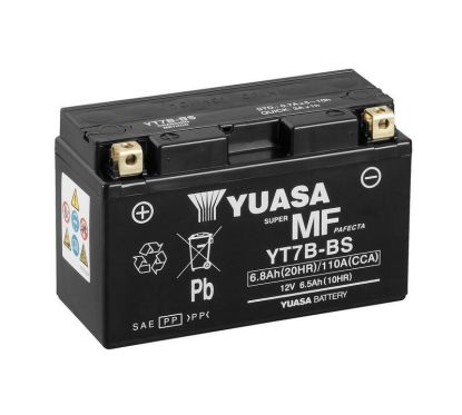 Batterie YUASA sans entretien avec pack acide - YT7B-BS