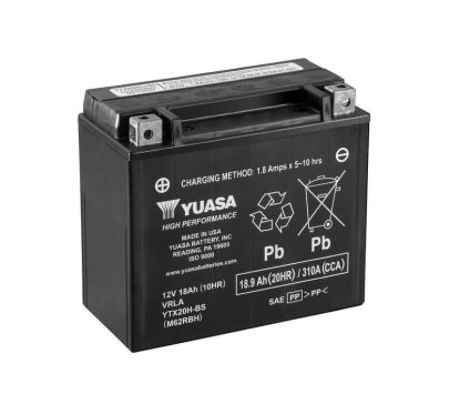 Batterie YUASA sans entretien avec pack acide - YTX20H-BS