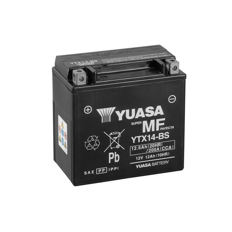 Batterie YUASA sans entretien avec pack acide - YTX14-BS