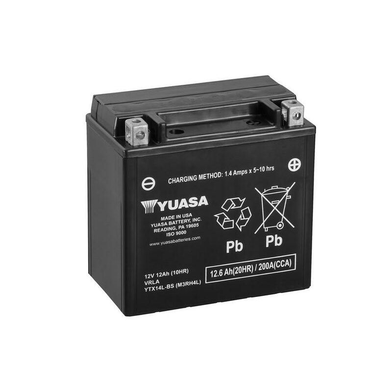 Batterie YUASA sans entretien avec pack acide - YTX14L-BS