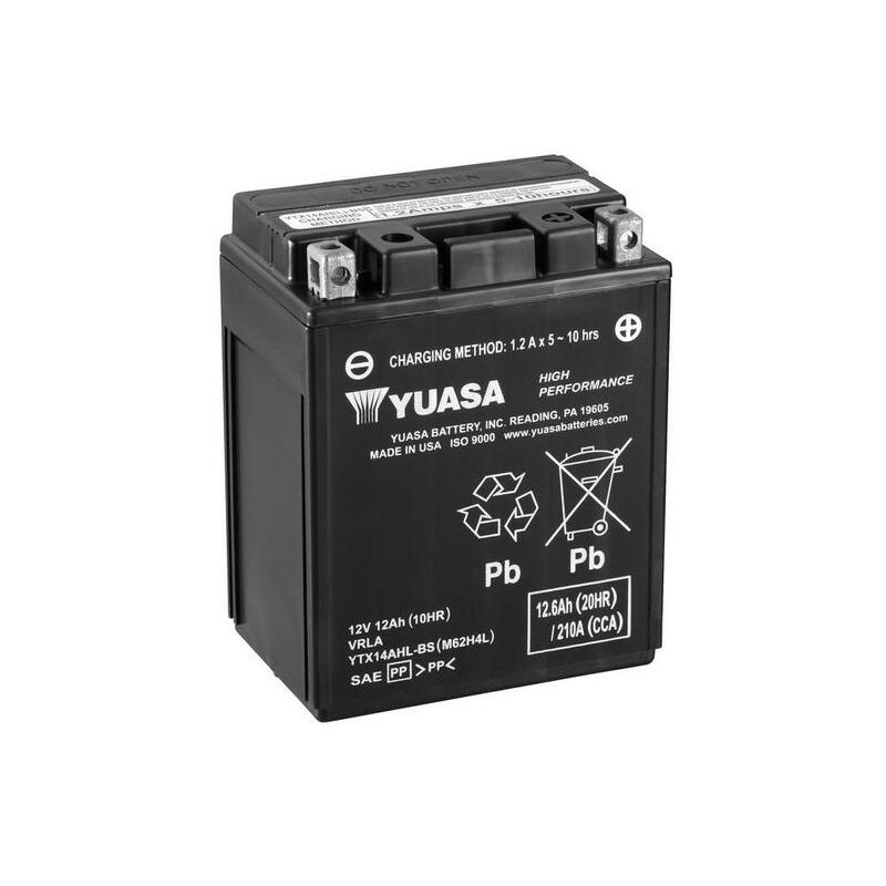 Batterie YUASA sans entretien avec pack acide - YTX14AHL-BS
