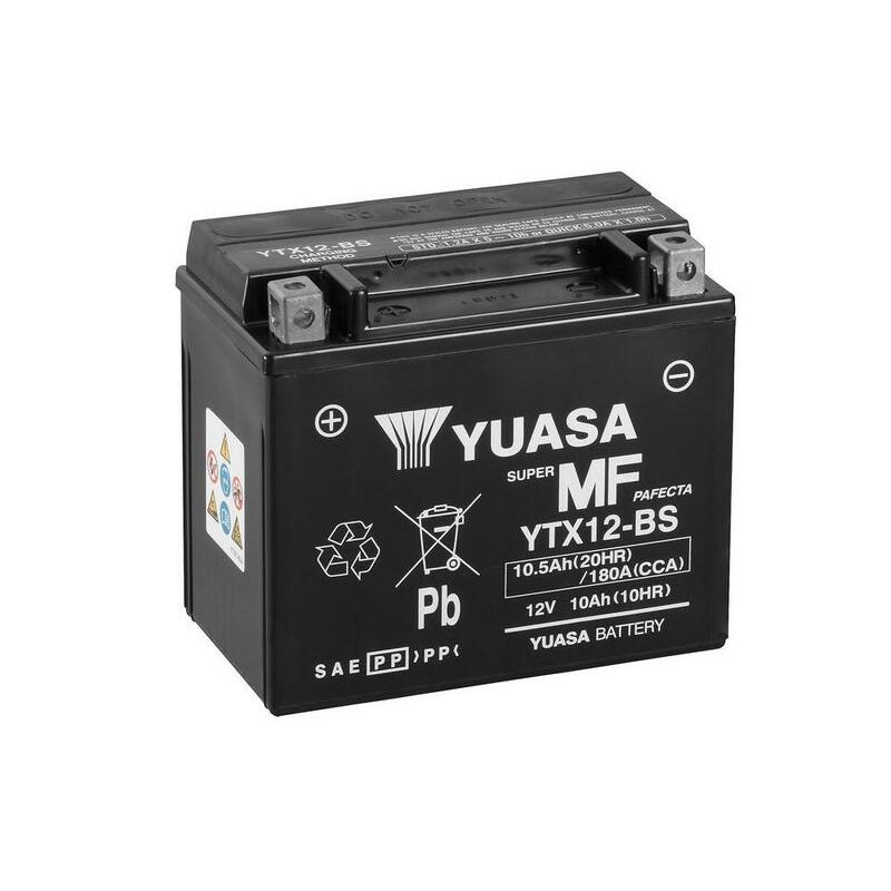 Batterie YUASA sans entretien avec pack acide - YTX12-BS