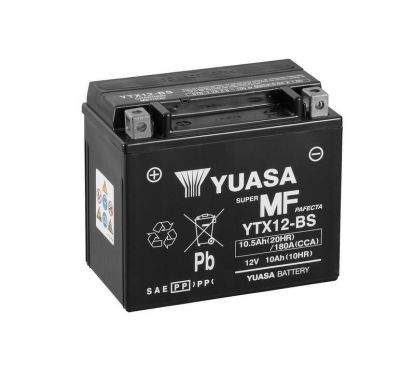 Batterie YUASA sans entretien avec pack acide - YTX12-BS