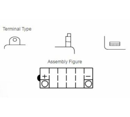 Batterie YUASA conventionnelle sans pack acide - YB12A-A