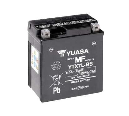 Batterie YUASA sans entretien avec pack acide - YTX7L-BS