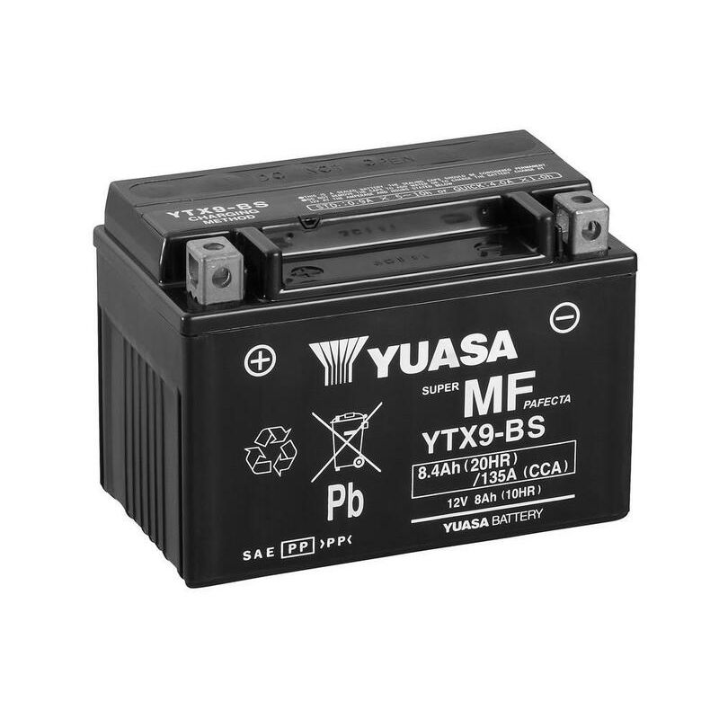 Batterie YUASA sans entretien avec pack acide - YTX9-BS