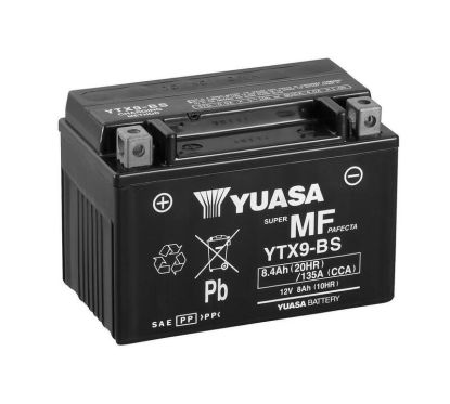 Batterie YUASA sans entretien avec pack acide - YTX9-BS