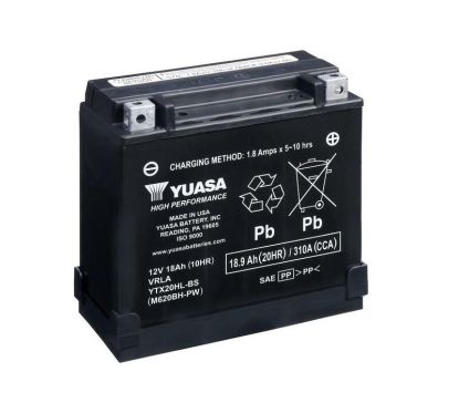 Batterie YUASA sans entretien avec pack acide - YTX20HL-BS-PW