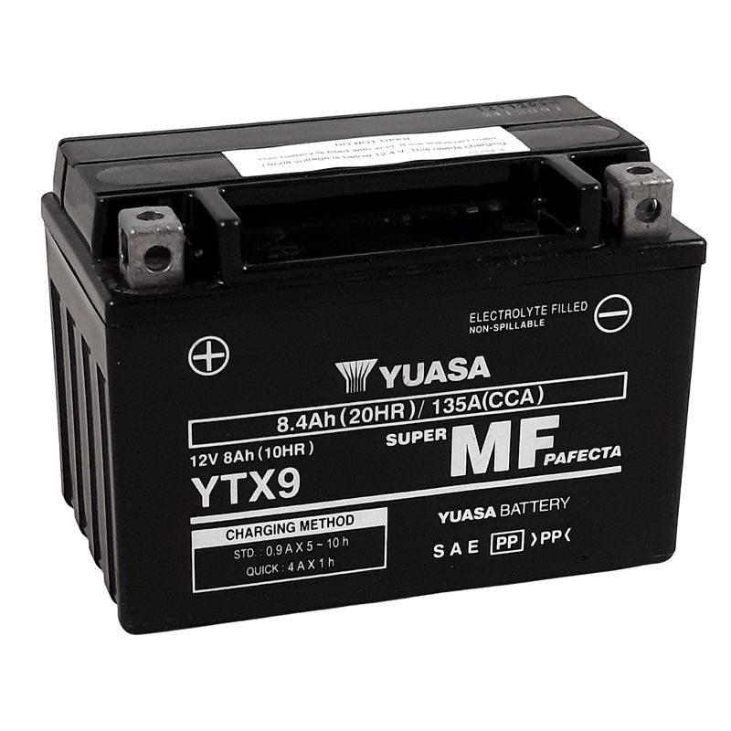 Batterie YUASA W/C sans entretien activée usine - YTX9 FA