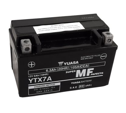 Batterie YUASA W/C sans entretien activée usine - YTX7A FA