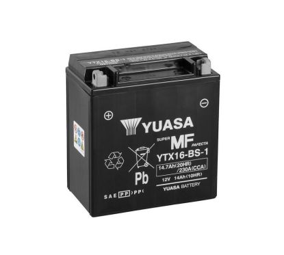 Batterie YUASA sans entretien avec pack acide - YTX16-BS-1