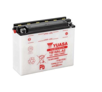 Batterie YUASA conventionnelle sans pack acide - YB16AL-A2