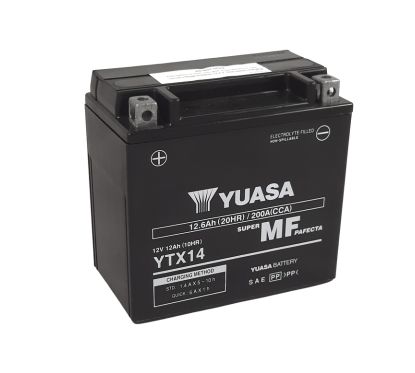 Batterie YUASA W/C sans entretien activée usine - YTX14 FA