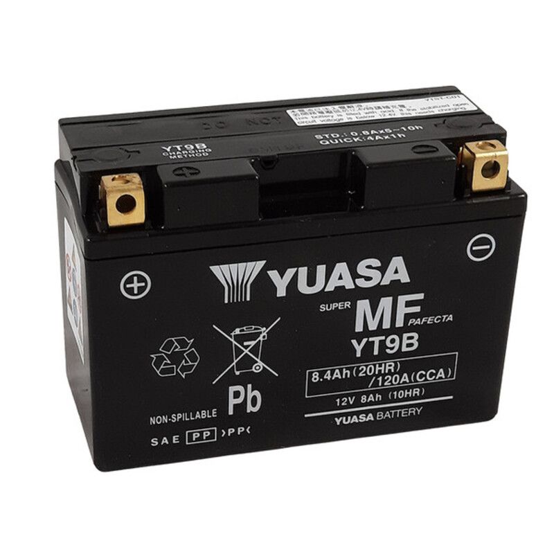 Batterie YUASA W/C sans entretien activée usine - YT9B